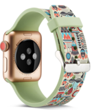 AW007 Printed silicone apple watch band